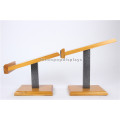 Custom Metal Rod Wooden Holder Countertop Shoes Retail Shop Commercial Stand Wear Display Unit